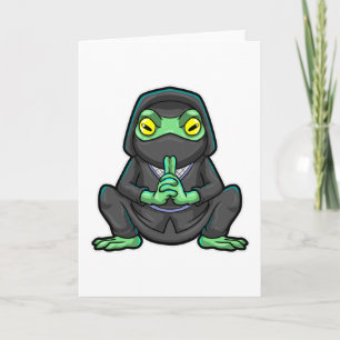 Groda som Ninja i svart Kort