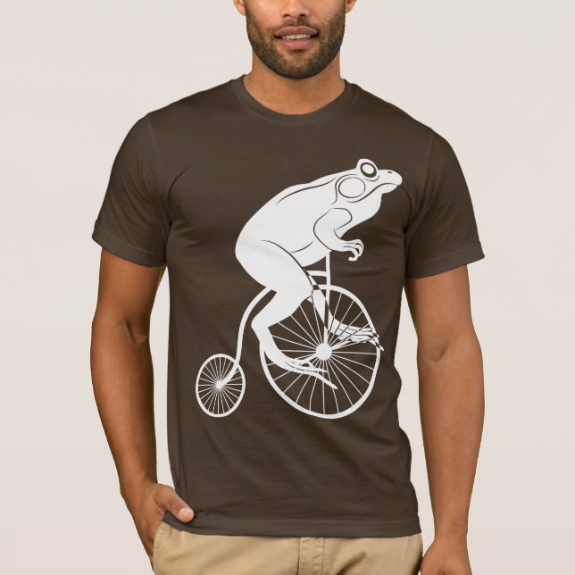 Groda som rider en encentmyntFarthing T-shirt (Framsida)