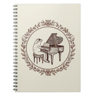 Groda som spelar piano anteckningsbok