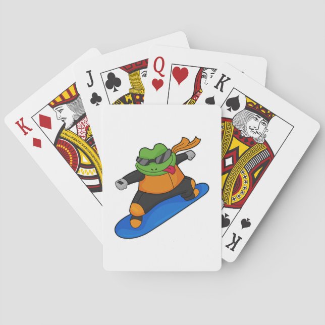 Groda som träbarder med snäckor casinokort (Baksidan)