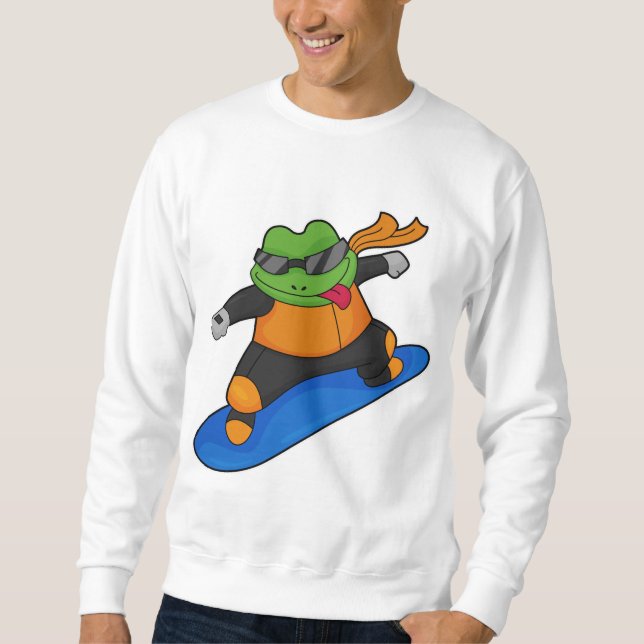 Groda som träbarder med snäckor lång ärmad tröja (Framsida)