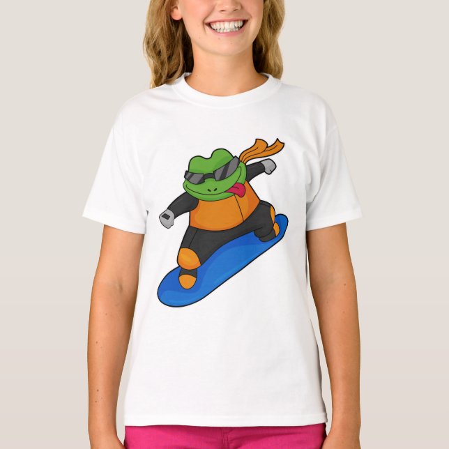 Groda som träbarder med snäckor t shirt (Framsida)