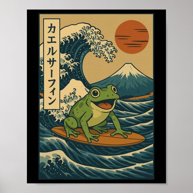 Groda Surfing Japanska _3  Poster (Framsidan)