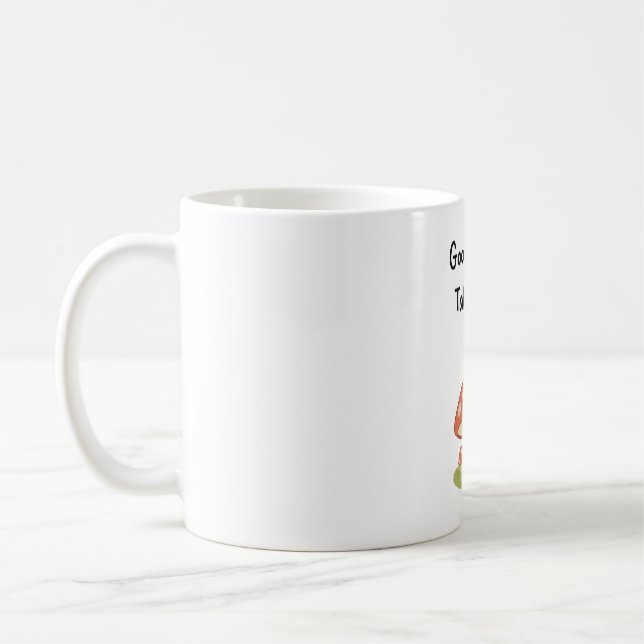 Groda Svamp - Bra Saker Tar Tid Illustration Kaffemugg (Vänster)