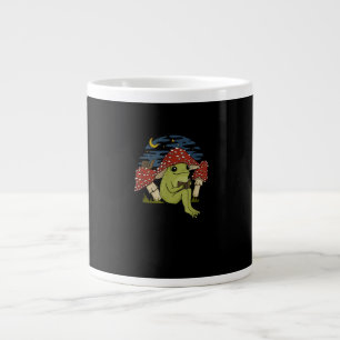 Groda Svamp Hatt Läsande Bok - Cottagecore Goblin Jumbo Mugg