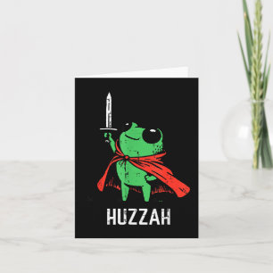 Groda Svärd Cape Huzzah Roligt Meme Fantasy Pojke  Kort