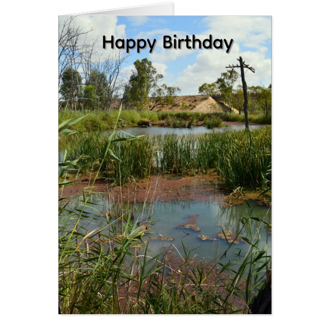 Groda Swamp Paradis Riverland Australien, Födelsed Hälsningskort (Framsidan)