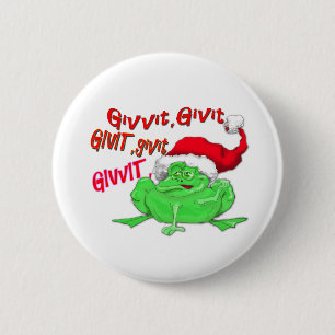 Groda tecknader med grodplanta givit givit givit knapp