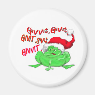 Groda tecknader med grodplanta givit givit givit magnet