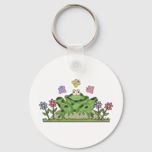 Groda trädgårds- Keychain Nyckelring