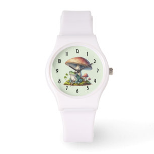 Groda under en svamp Söt natur Armbandsur