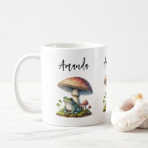 Groda under en svamp Söt natur Kaffemugg