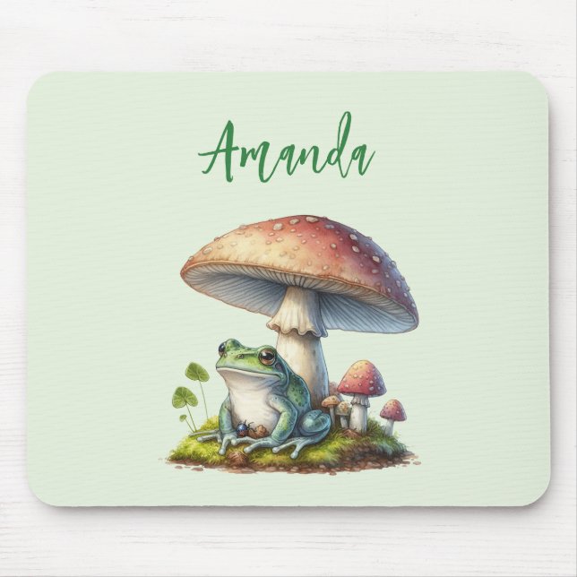 Groda under en svamp Söt natur Musmatta (Framsidan)