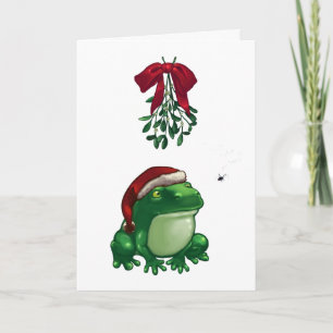Groda under Mistletoe Helgkort