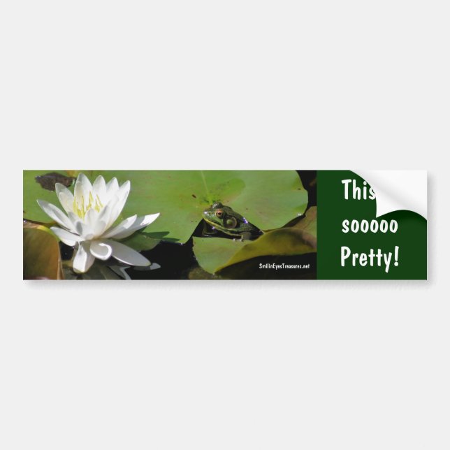 Groda Vattenlilja Inspirerande Bilddekal Bildekal (Framsidan)