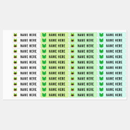 Groda vattentäta etiketter för back to school namn