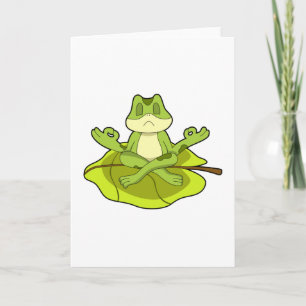 Groda vid meditation kort