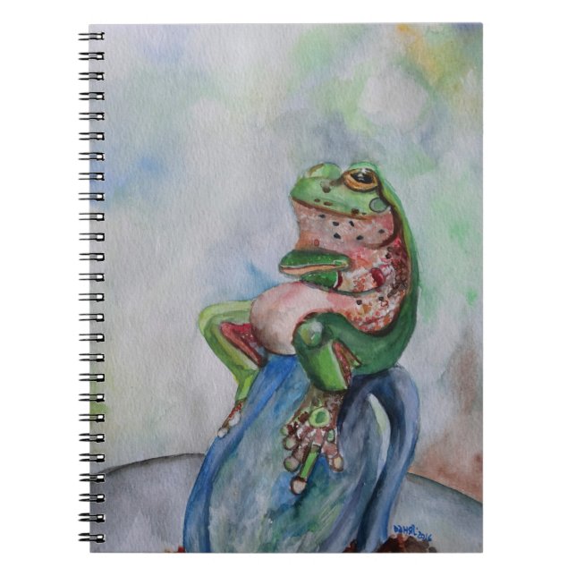 Groda Watercolor Art Bok Anteckningsbok (Framsidan)