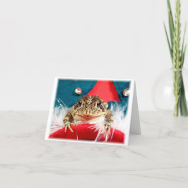 Grodajul, glitter, fjädrar, santa mönster helgkort