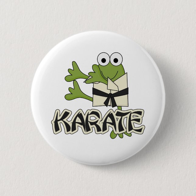 GrodaKarateTshirts och gåvor Knapp (Framsida)