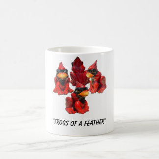 Grodan beskådar….,, "grodor av en fjäder ", kaffemugg