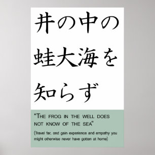 Grodan i brunnen känner inte till havet poster