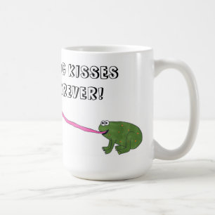 Grodan kysser för evigt! (Räcka färgmuggen) Kaffemugg