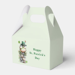 Grodan med grön hatt och shamrock söt presentaskar