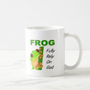 GRODAN rely fullständigt på gud Kaffemugg