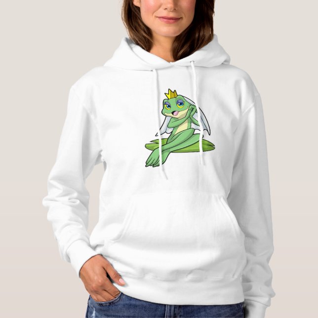 Grodan som brud på bröllop med krona t shirt (Framsida)