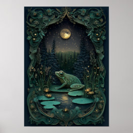 Grodan | Sommarnattsskogskonst Poster