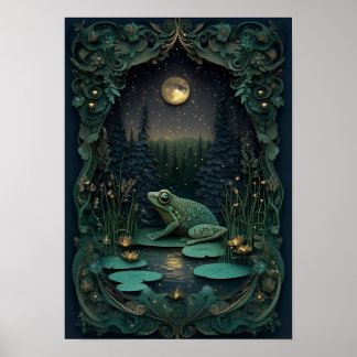 Grodan | Sommarnattsskogskonst Poster