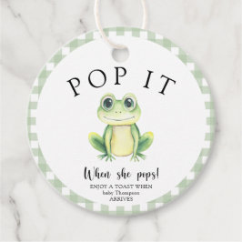 Grodans babyfirande - Poppa den! När hon poppar! Gåvor Etiketter