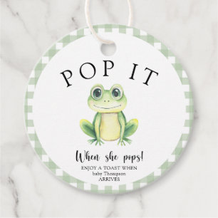 Grodans babyfirande - Poppa den! När hon poppar! Gåvor Etiketter