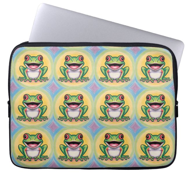 Grodans milda leende laptop fodral (Framsidan)