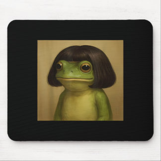Grodansikte med bobfrisyr meme rolig grod flickor musmatta