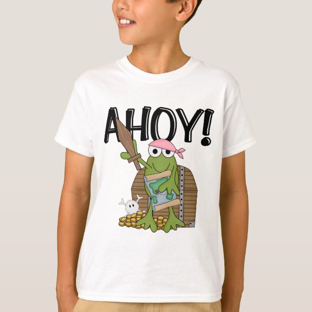 Grodapirat med guld - flickaT-tröja och gåvor T Shirt (Framsida)