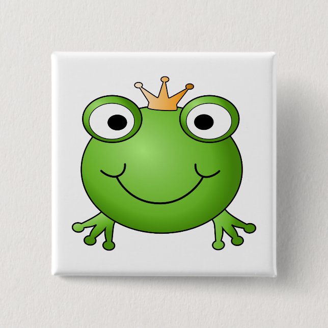 GrodaPrince. Lycklig Frog. Knapp (Framsida)