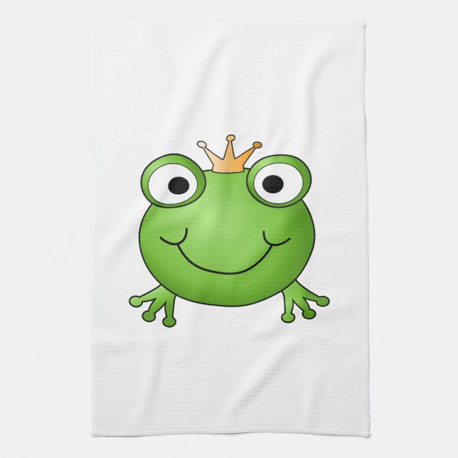 GrodaPrince. Lycklig Frog. Kökshandduk (Vertikal)