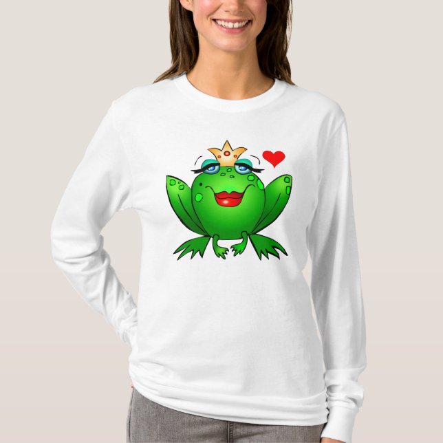 GrodaPrincess med den charmiga damgrodan för Tee Shirt (Framsida)
