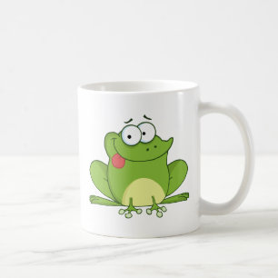 Grodatecknade figurer som ut hänger dess tunga kaffemugg