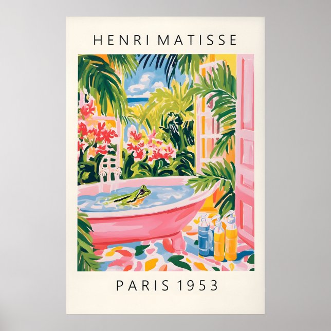Grodbadrumstryck, Matisse väggkonst, Dopamin Poster (Framsidan)
