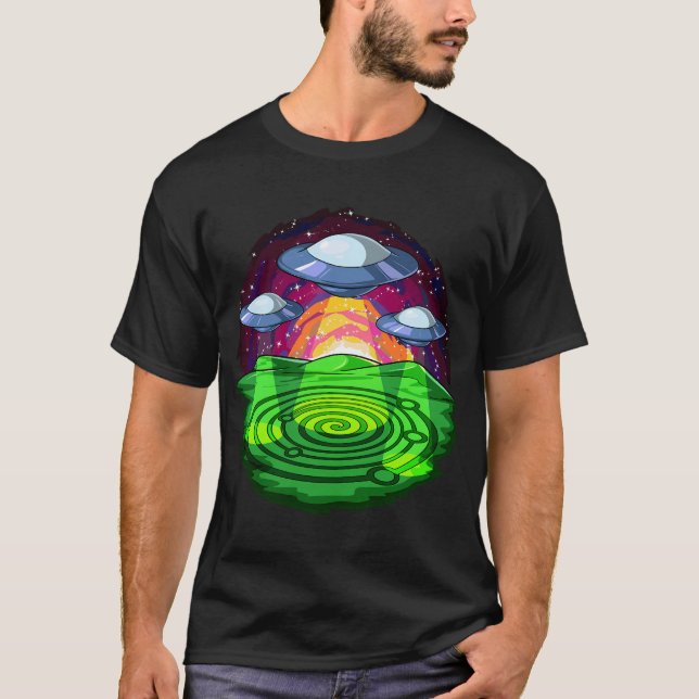 Grödcirklar Utomjordisk Bortföring T Shirt (Framsida)