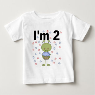 Groddar med cupkaka 2:a födelsedagsskjortor t shirt