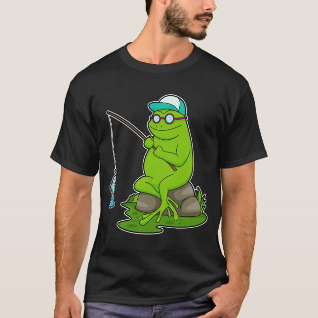 Groddar med fiskstav och fisk t shirt (Framsida)