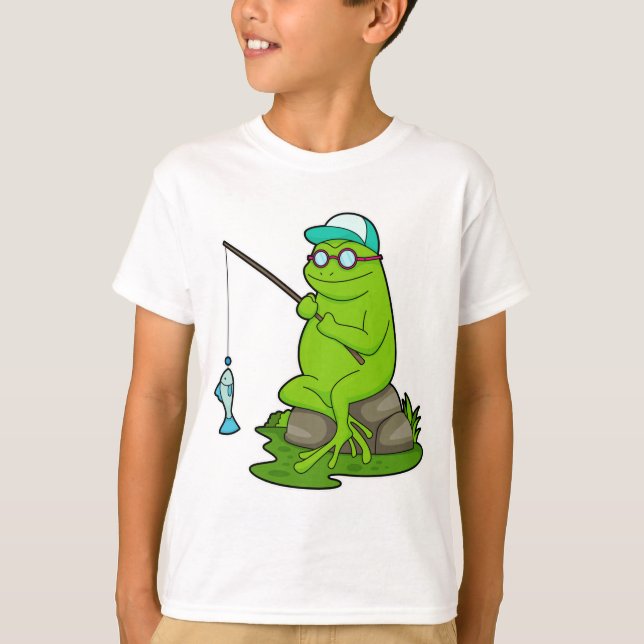 Groddar med fiskstav och fisk t shirt (Framsida)