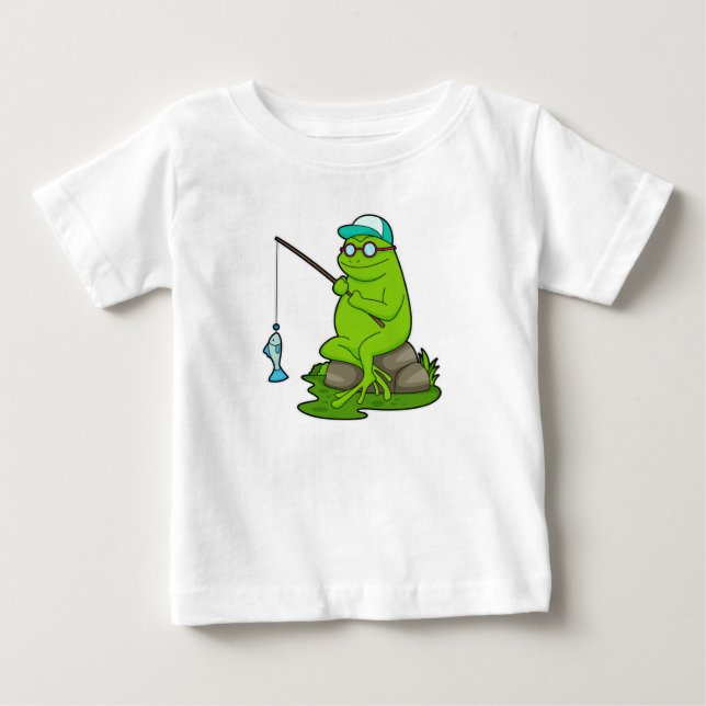 Groddar med fiskstav och fisk t shirt (Framsida)