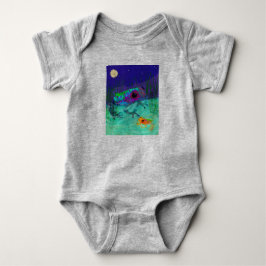 Groddar och bodydräkt Måne-Baby-1-biet-Baby T Shirt