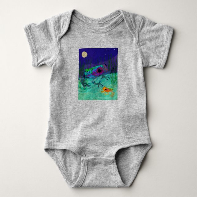 Groddar och bodydräkt Måne-Baby-1-biet-Baby T Shirt (Framsida)