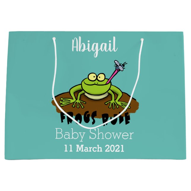 Groddar regelrätt lustig grönt groda tecknad (Framsidan)